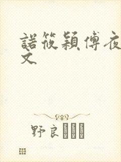 诺筱颖傅夜沉全文