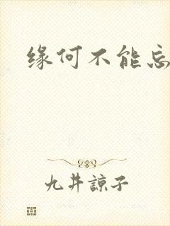 缘何不能忘记你