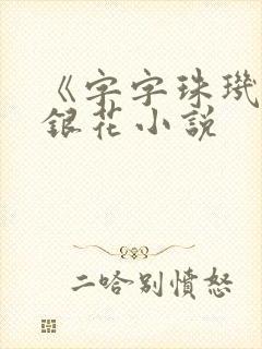 《字字珠玑》金银花小说