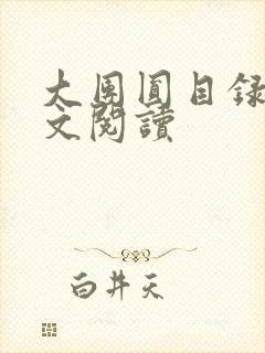 大团圆目录及全文阅读