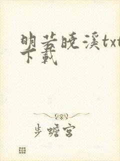 明若晓溪txt下载