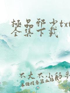 极品邪少txt全集下载