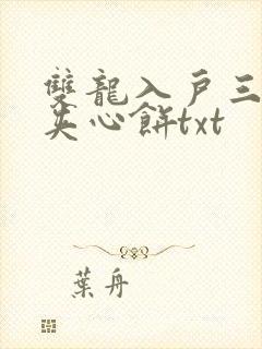双龙入户三人行夹心饼txt