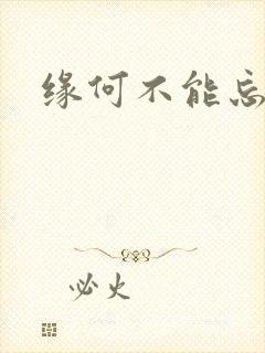 缘何不能忘记你