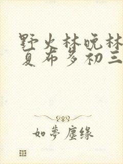 野火林晚林潮生夏布多初三边缘