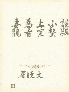 妻为上小说免费观看完整版笔趣阁