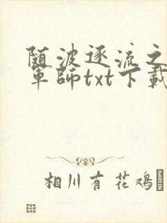 随波逐流之一代军师txt下载