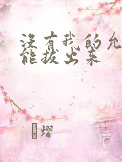 没有我的允许不能拔出来