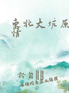 东北大坑原始激情