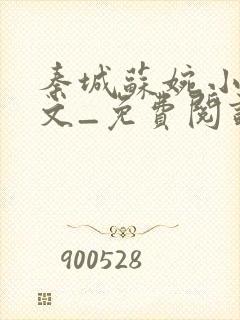 秦城苏婉小说全文_免费阅读最新