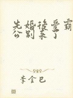 先婚后爱霸道老公别来了