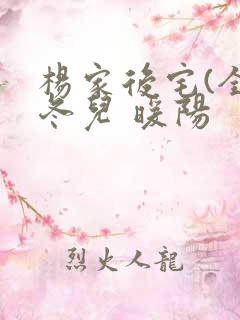 杨家后宅(全)冬儿 暖阳