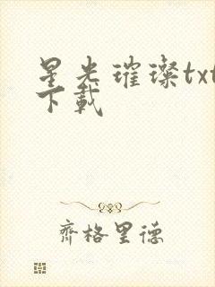 星光璀璨txt下载