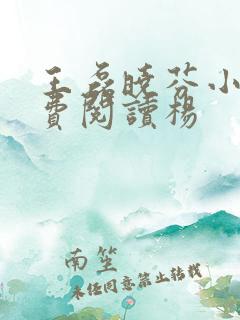 王磊晓芬小说免费阅读杨