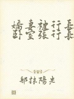 娇妻被行长抱进卧室张行长全文