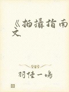 《拍摄指南》全文