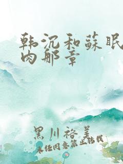 韩沉和苏眠的肉肉那章