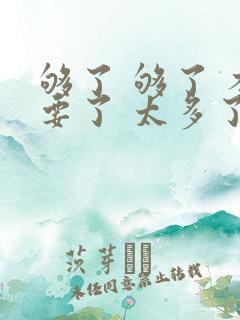 够了 够了 不要了 太多了