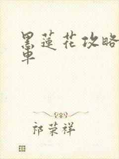 黑莲花攻略手册车