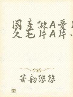 国产做A爱片久久毛片A片小说