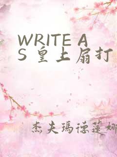 WRITE AS 皇上扇打