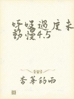 呼吸过度未增减动慢4.5