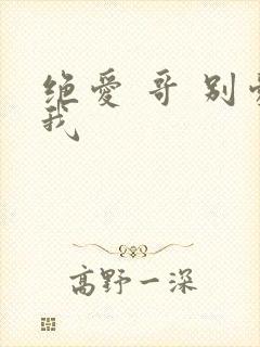 绝爱 哥 别爱我