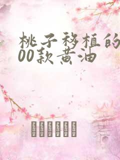 桃子移植的1000款黄油