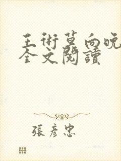 王术莫向晚小说全文阅读