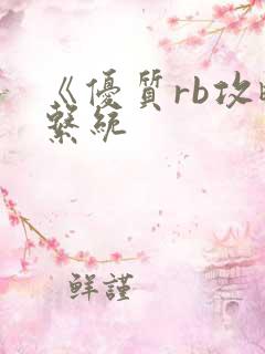 《优质rb攻略系统