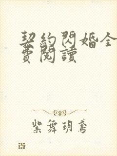 契约闪婚全文免费阅读