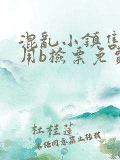 混乱小镇售票员用b检票免费全文