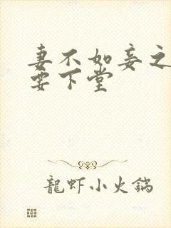 妻不如妾之夫人要下堂