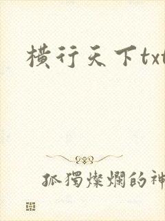横行天下txt