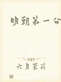 明朝第一公子