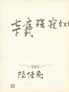 七夜强宠txt下载