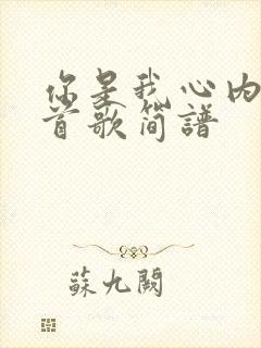 你是我心内的一首歌简谱