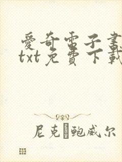 爱奇电子书下载txt免费下载