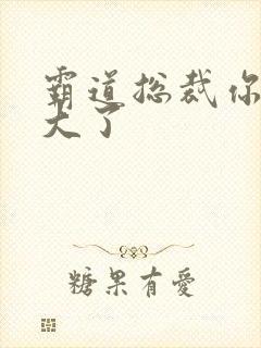 霸道总裁你的太大了