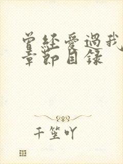 曾经爱过我刘念章节目录