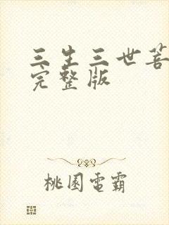 三生三世菩提劫完整版