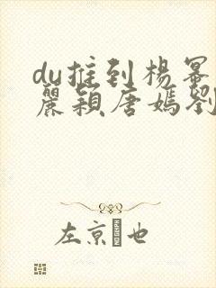 du推到杨幂赵丽颖唐嫣刘诗诗郑爽