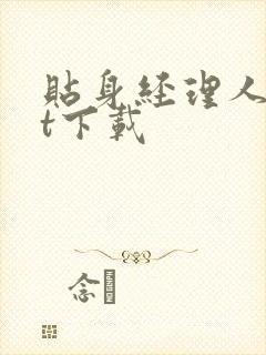 贴身经理人txt下载