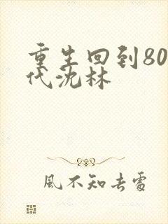 重生回到80年代沈林