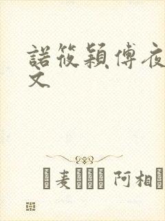 诺筱颖傅夜沉全文
