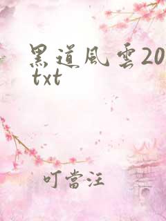 黑道风云20年 txt