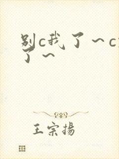 别c我了～c烂了～