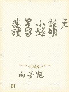 落星小说免费阅读留燧明