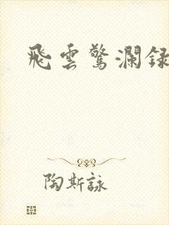 飞云惊澜录