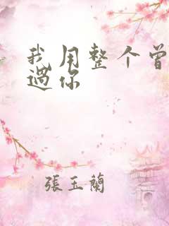 我用整个曾经爱过你